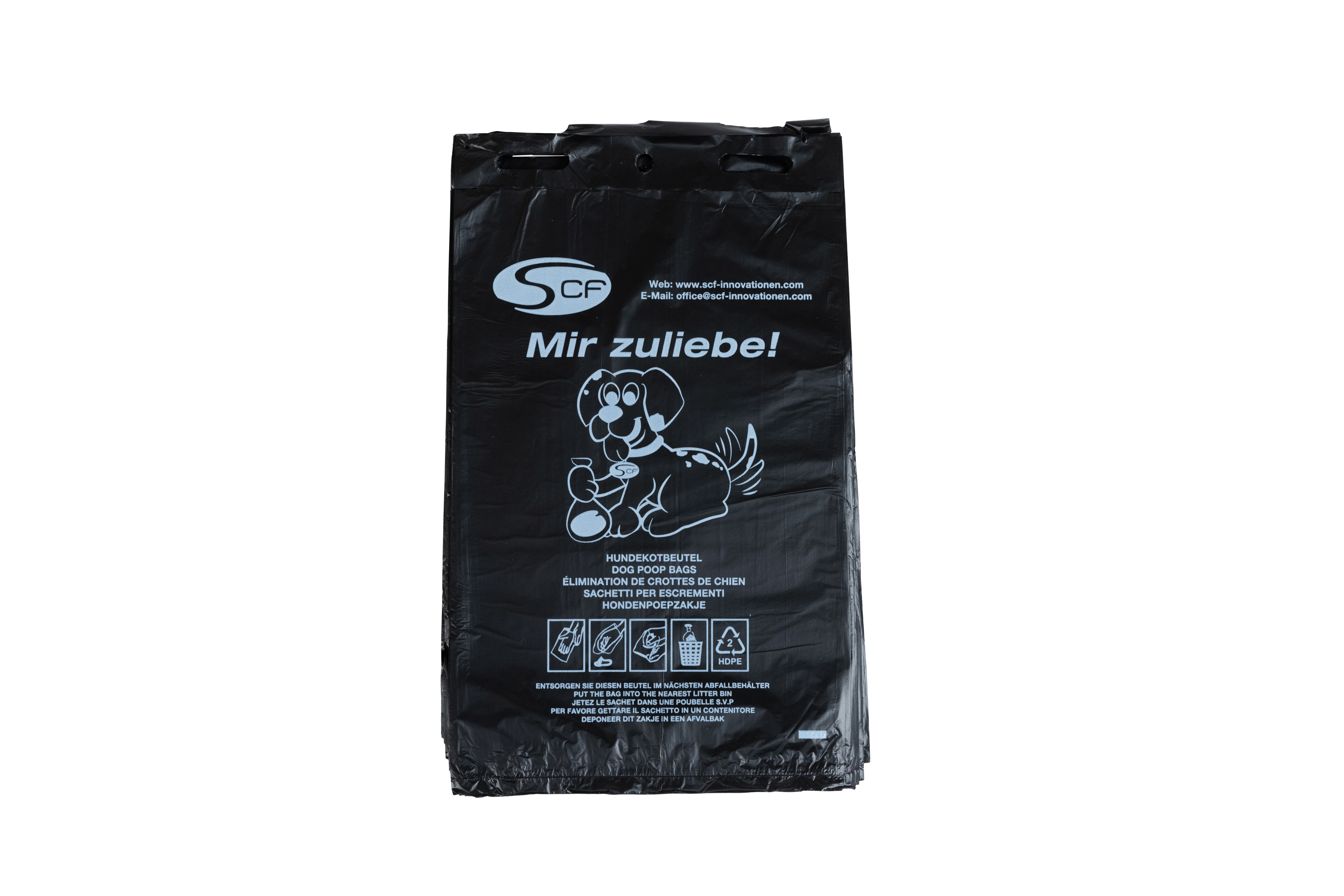 Hundekotbeutel Snoopie Schwarz mit aufschrifft