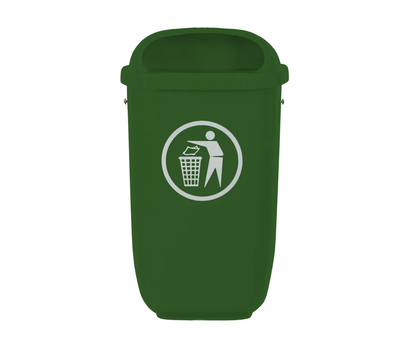 Mülleimer Flexi Ohne Säule, Laubgrün