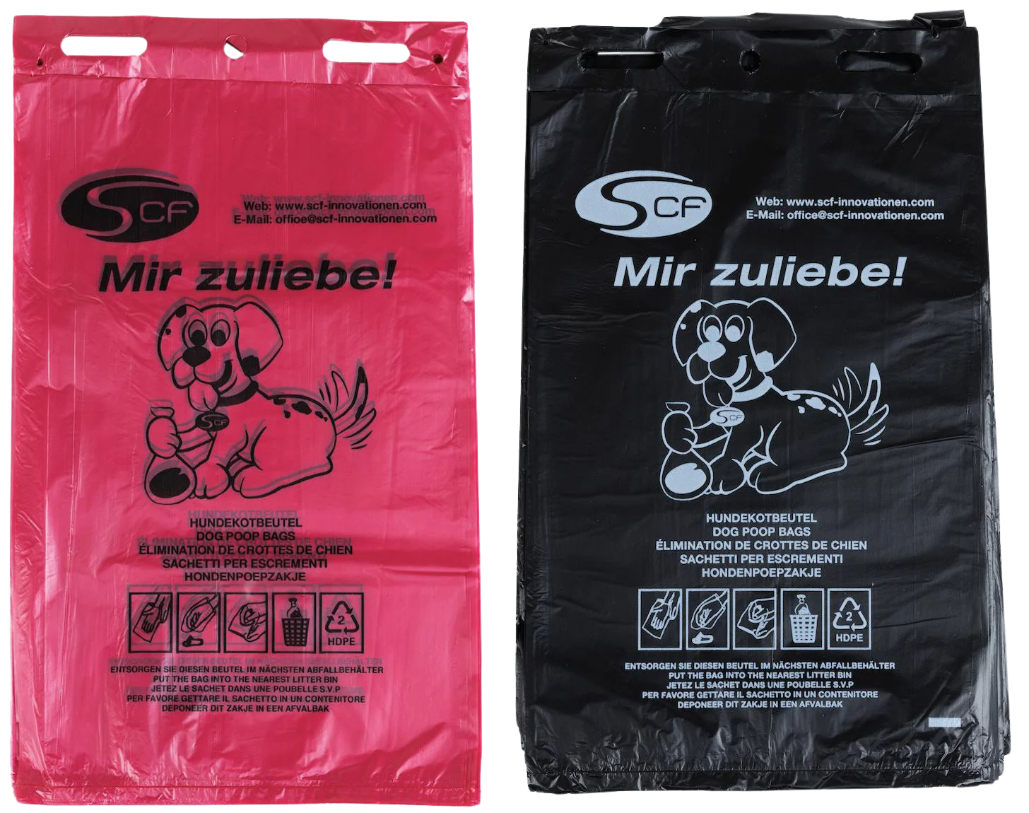 Hundekotbeutel Snoopie Rot transparent mit aufschrifft